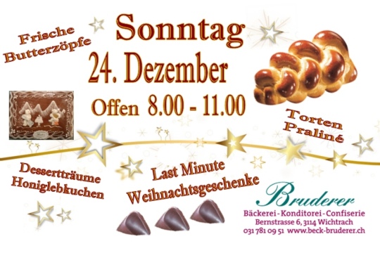 Die schönste Weihnachtsbäckerei der Schweiz